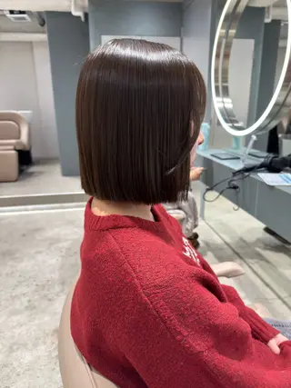 セミロング カラー 立川/ブリーチ/ 複雑履歴/西川翔真のヘアスタイル