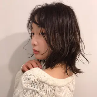 ミディアム パーマ レイヤー/大人ボブ 渡邉【日吉美容室】のヘアスタイル