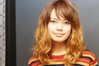 セミロング カラー パーマ ヘアアレンジ 田中  雅樹のヘアスタイル