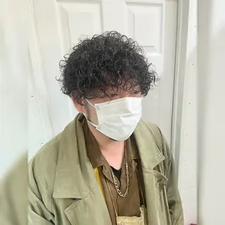 ショート パーマ メンズ ♥️ルフ🐒 ミレイ♥️のヘアスタイル