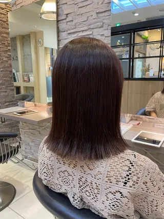 ミディアム mao♡ベージュ/ 顔周りカットのヘアスタイル