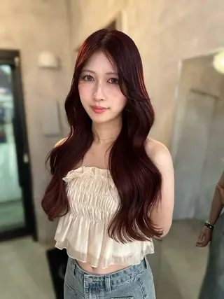 ロング カラー 上野/韓国hair 🤍MOEKA🤍のヘアスタイル