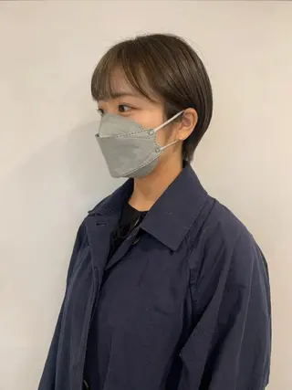 ショート フクシママユ / 柔らかカラーのヘアスタイル