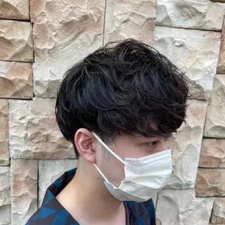 ショート パーマ メンズ シャドウパーマ/縦落 ちパーマ 大久保拓実のヘアスタイル