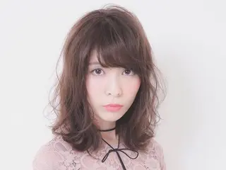 ミディアム 髪質改善\酸熱TR カット【店長】のヘアスタイル