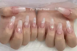 ロング カラー HANA 長さだしのネイルデザイン