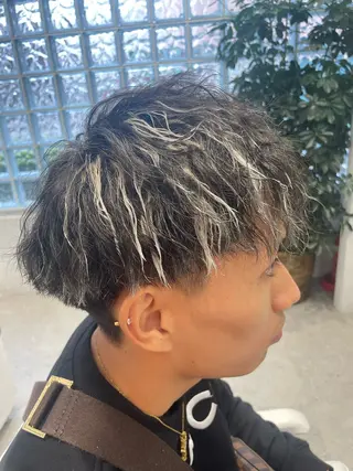 パーマ メンズ 無料ショートモデル 募集中❗️秋山ひらいのヘアスタイル