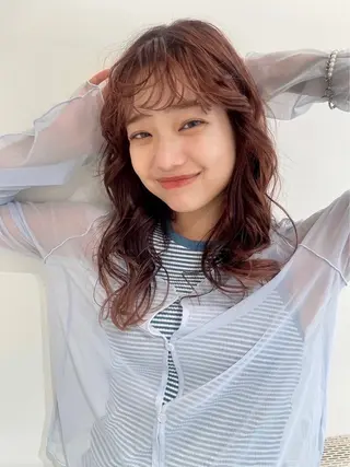 セミロング 松井 雅のヘアスタイル