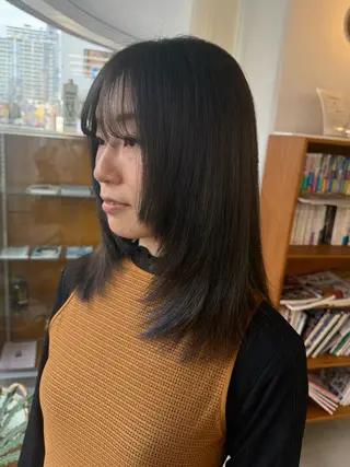 ミディアム カラー まなみ/ PORT SALONのヘアスタイル