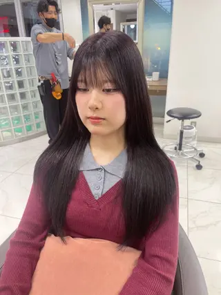 ロング カラー 福島成美/髪質改善 縮毛矯正/カラーのヘアスタイル