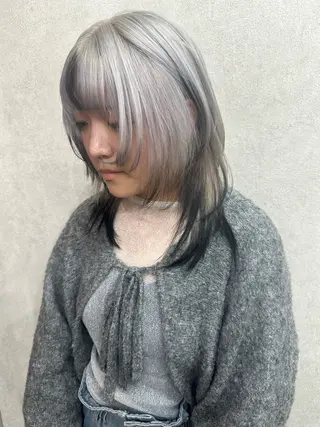 ショート カラー AiM エイム　韓国レイヤーのヘアスタイル