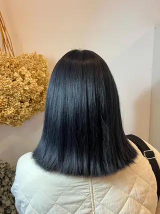 ミディアム カラー 【本陣】カット モデル/朝岡 慧のヘアスタイル