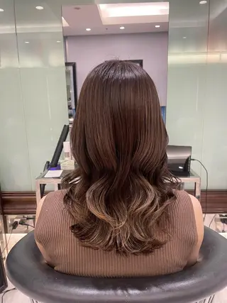 セミロング 韓国風パーマ/ヘア セット/店長みづきのヘアスタイル