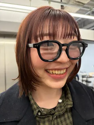 ミディアム カラー Nico☺︎🎀YU パーマ/ブリーチのヘアスタイル