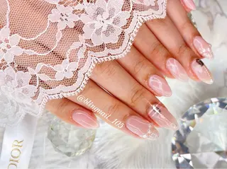 ネイル 23時まで❤︎韓国、 ワンホンネイルのネイルデザイン