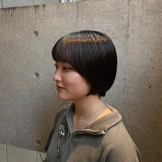 ショート カラー 透けカラー/ アレンジ/篠崎渚彩のヘアスタイル