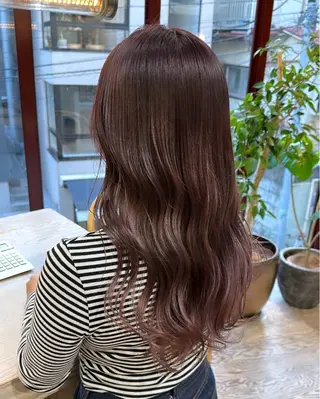 セミロング カラー ササキカズマ〻透明感 〻色落ち〻赤み消しのヘアスタイル