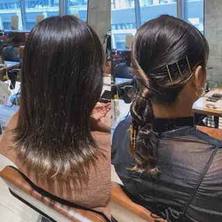 ミディアム カラー ヘアアレンジ 髙木美緒🌿 レイヤー/アレンジのヘアスタイル