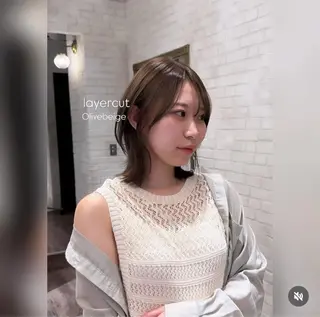 ミディアム カラー 高橋 奏のヘアスタイル