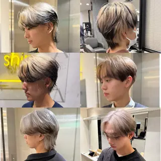 ショート kanta 梅田 韓国ハイトーンのヘアスタイル