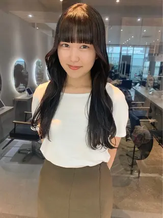 ロング カラー 韓国ヘア🇰🇷/ 顔周り/松田光里のヘアスタイル