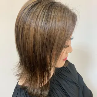 ミディアム カラー 🫧ウルフカット/ 畑中結衣🫧のヘアスタイル