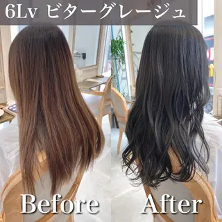 ロング カラー ブリーチなし✨艶髪 カラー𓃲YAGIのヘアスタイル