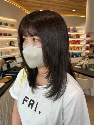 セミロング カラー ナチュラル艶カラー 🤎maoのヘアスタイル