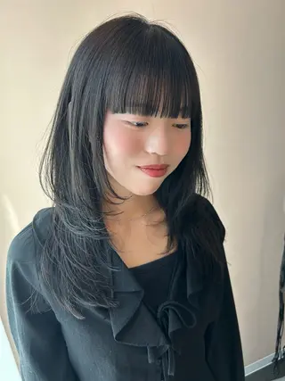 ロング カラー hub hair レイヤー/透明感のヘアスタイル