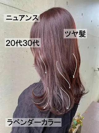 カラー ミディアム ✨艶カラー・ストレー ト✨achieveのヘアスタイル