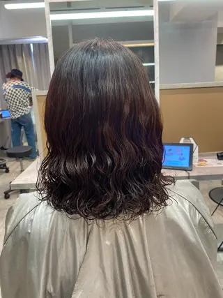 ミディアム パーマ 田島 泰雅のヘアスタイル