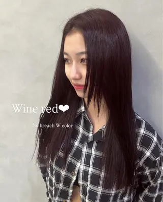 ロング Mirai/ 艶カラー/暖色カラーのヘアスタイル