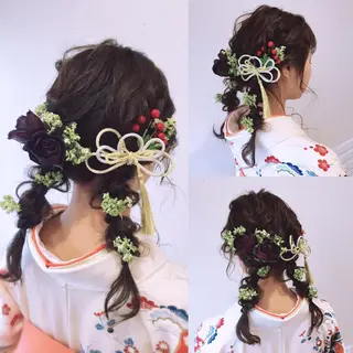 ロング ヘアアレンジ 角田 安のヘアスタイル