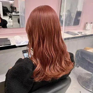 カラー セミロング 🤍💕ブリーチカラ ーAyaka💕🤍のヘアスタイル