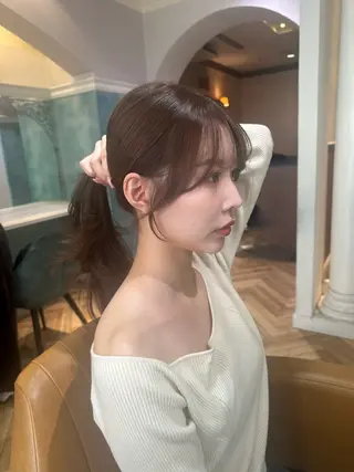 ロング レイヤー/顔周り /ボブ/銀座/サラのヘアスタイル