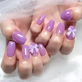 ネイル 🎀藤沢ガーリーネイ ル/長さ出し🎀のネイルデザイン