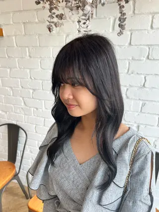 セミロング 髪質改善トリートメン ト/縮毛矯正/ゆうなのヘアスタイル