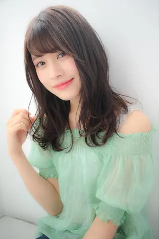 セミロング カラー Lehm所属・表参道/さあ や/大人ナチュラルのヘアスタイル