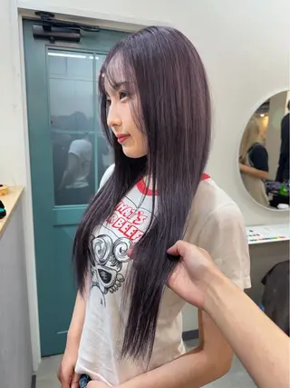 ロング カラー レイヤー/顔周り /いいぬまみかのヘアスタイル