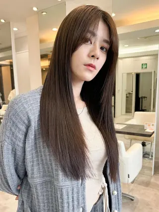 ロング カラー 韓国🫧髪質改善🫧 縮毛矯正🫧陽菜🫧のヘアスタイル
