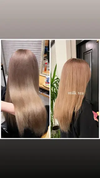 セミロング カラー 帆乃華🐰ྀི🎀 カットモデル募集🌟のヘアスタイル