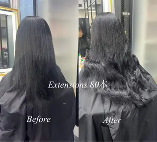 ロング カラー シールエクステ特化 ハイトーン、NANAのヘアスタイル