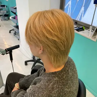 カラー メンズ mana/メンズ/ ヘアセット/ブリーチのヘアスタイル