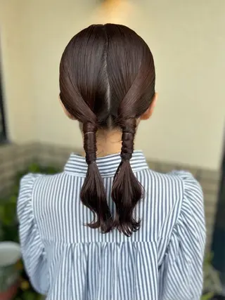 セミロング ヘアアレンジ 沢田 瞳のヘアスタイル