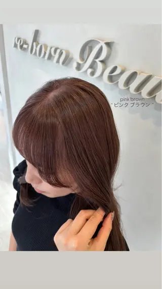 ミディアム カラー reborn店長 🤍リルのヘアスタイル