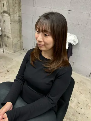 ミディアム 札幌パーマ 髪質改善/後藤海音のヘアスタイル