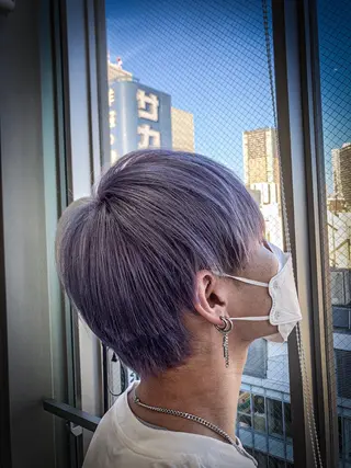 ショート カラー メンズ 🍎ハッシュカット× 髪質改善🍎カイトのヘアスタイル