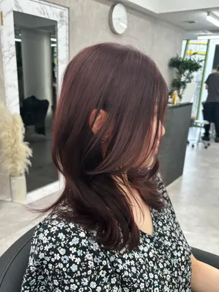 ロング カラー 心斎橋/ブリーチなし 髪質改善/レイヤーのヘアスタイル