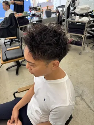 ショート パーマ メンズ メンズ専門サロン wokeのヘアスタイル
