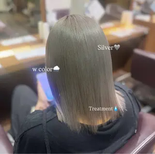 ミディアム カラー こすが あかり/ 縮毛矯正のヘアスタイル